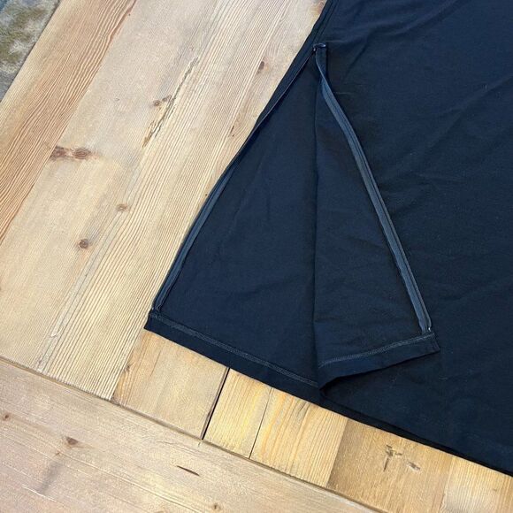 Eileen Fisher Black Crepe Round Neck Stretch Dress Size Large NWT - Picture 7 of 13